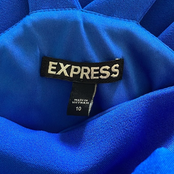 Express Cobalt Blue Cutout Dress Size 10. - Picture 9 of 11
